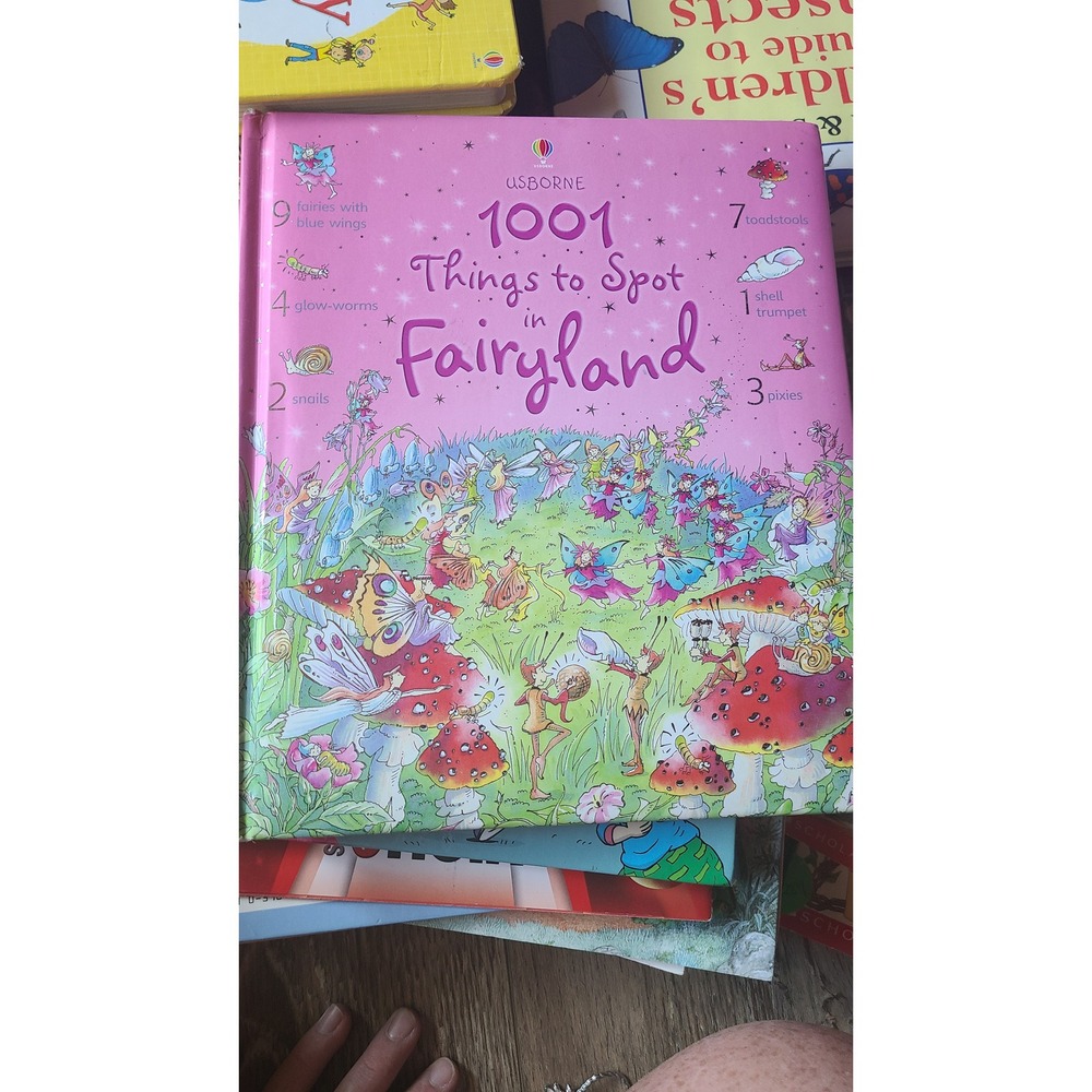Usborne 1001 Things to Spot in Fairyland Hardcover Childrens Activity Book Pink